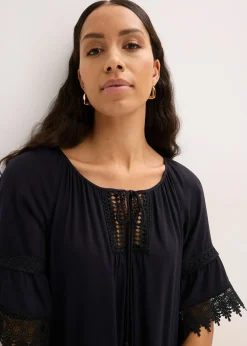 Tunique à dentelle en viscose douce