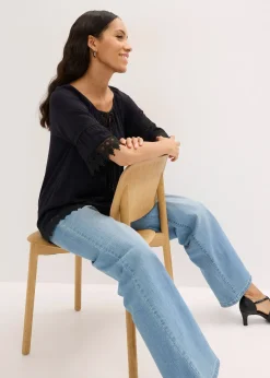 Tunique à dentelle en viscose douce