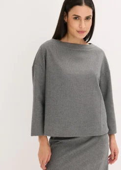 Tunique à imprimé chevrons en tissu épais