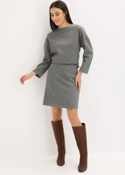 Tunique à imprimé chevrons en tissu épais