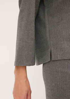 Tunique à imprimé chevrons en tissu épais