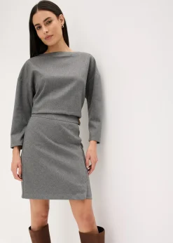 Tunique à imprimé chevrons en tissu épais