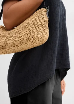 Tunique à manches courtes en gaze de coton