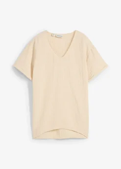 Tunique à manches courtes en gaze de coton