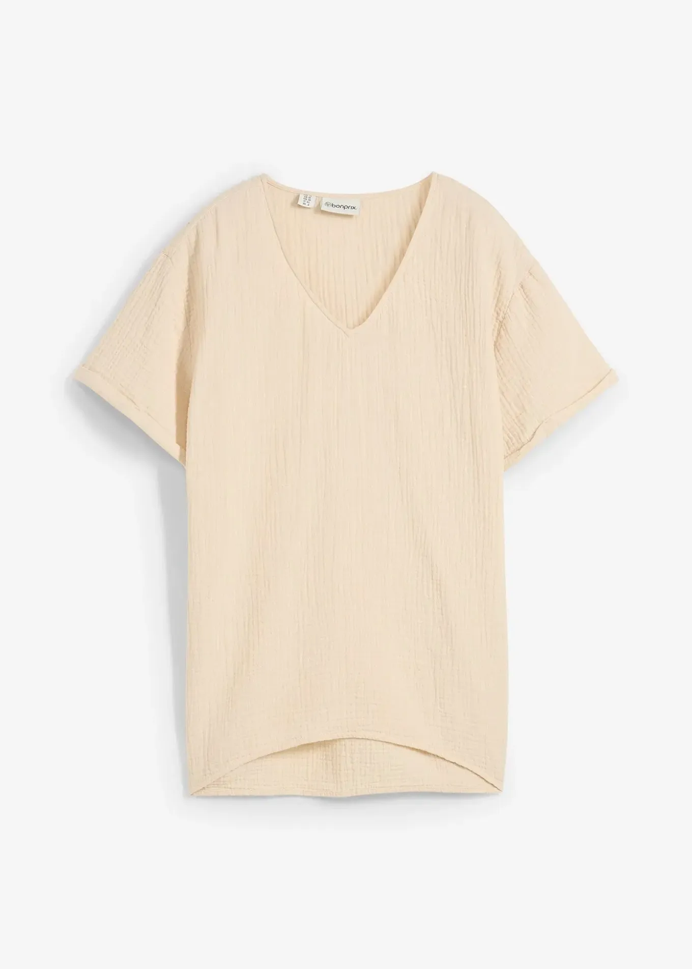 Tunique à manches courtes en gaze de coton