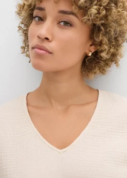 Tunique à manches courtes en gaze de coton