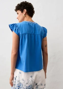 Tunique brodée avec de la soie