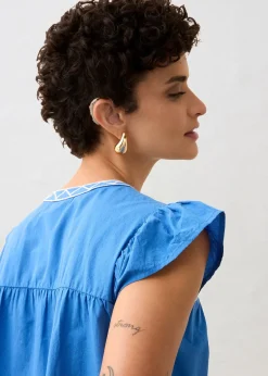 Tunique brodée avec de la soie