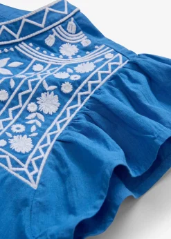 Tunique brodée avec de la soie