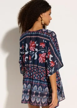 Tunique de plage en crêpe léger