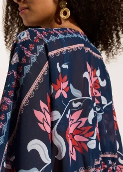 Tunique de plage en crêpe léger