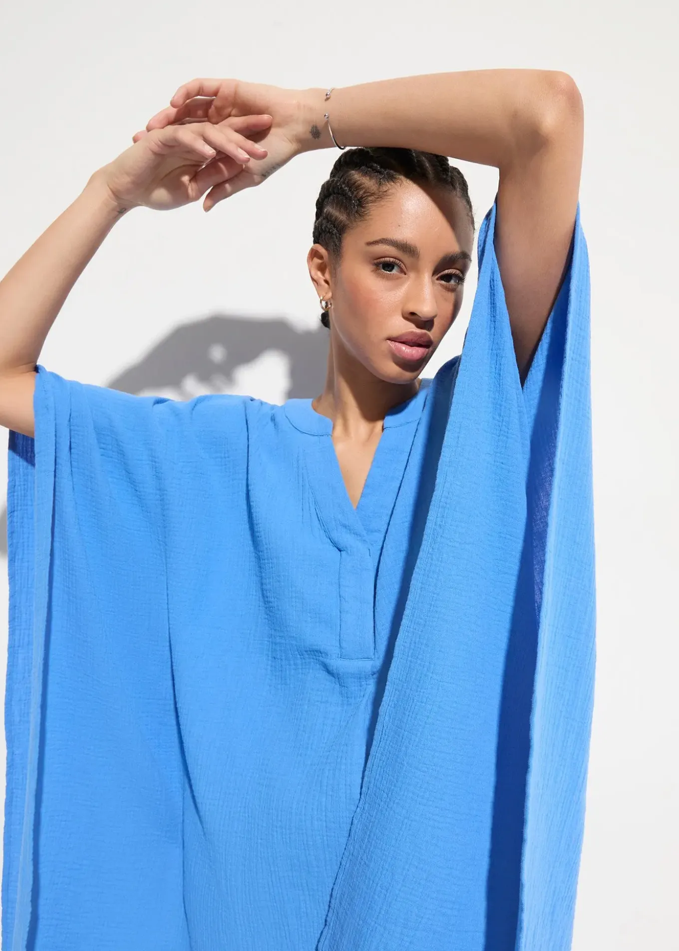 Tunique de plage en gaze de coton