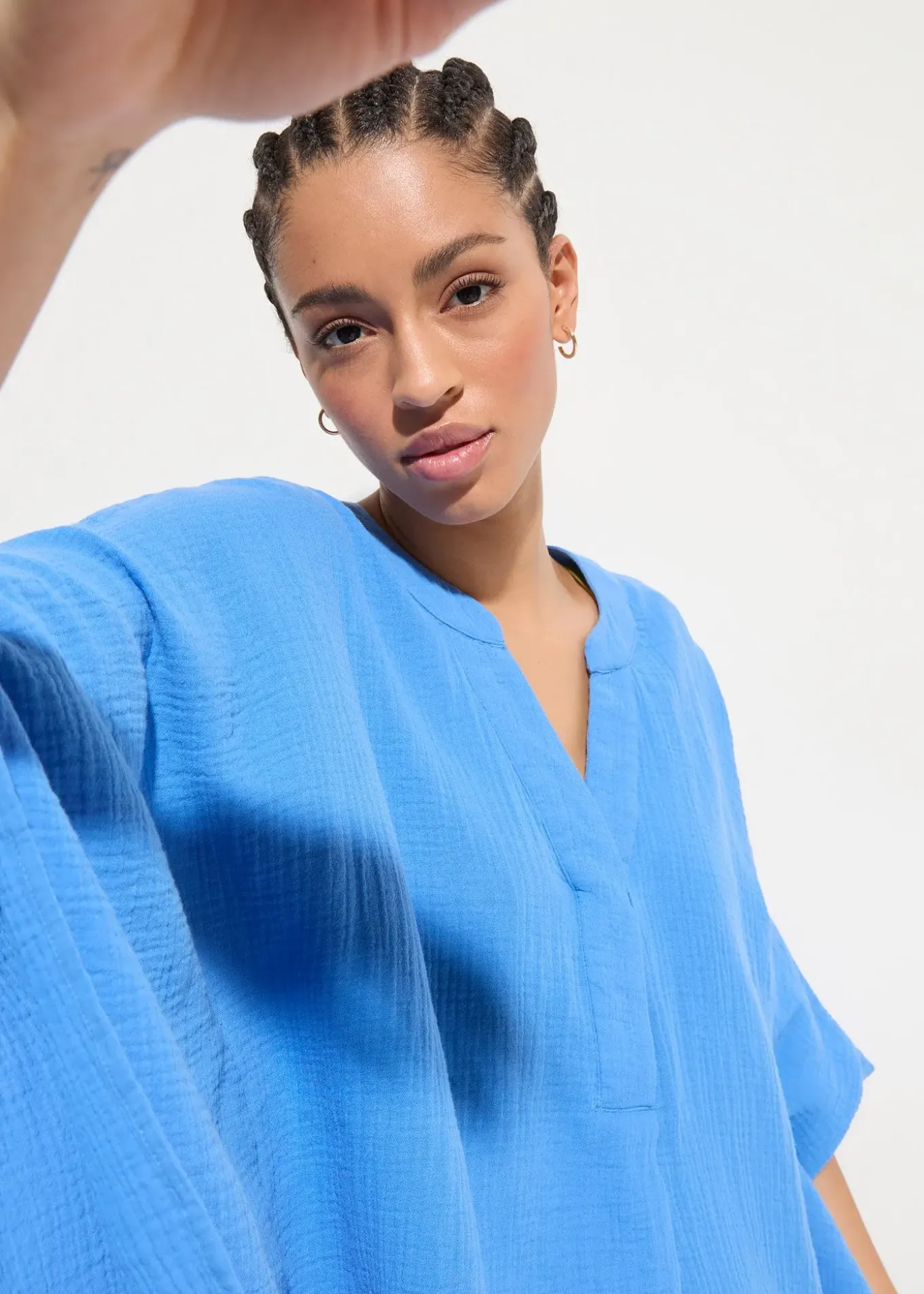 Tunique de plage en gaze de coton