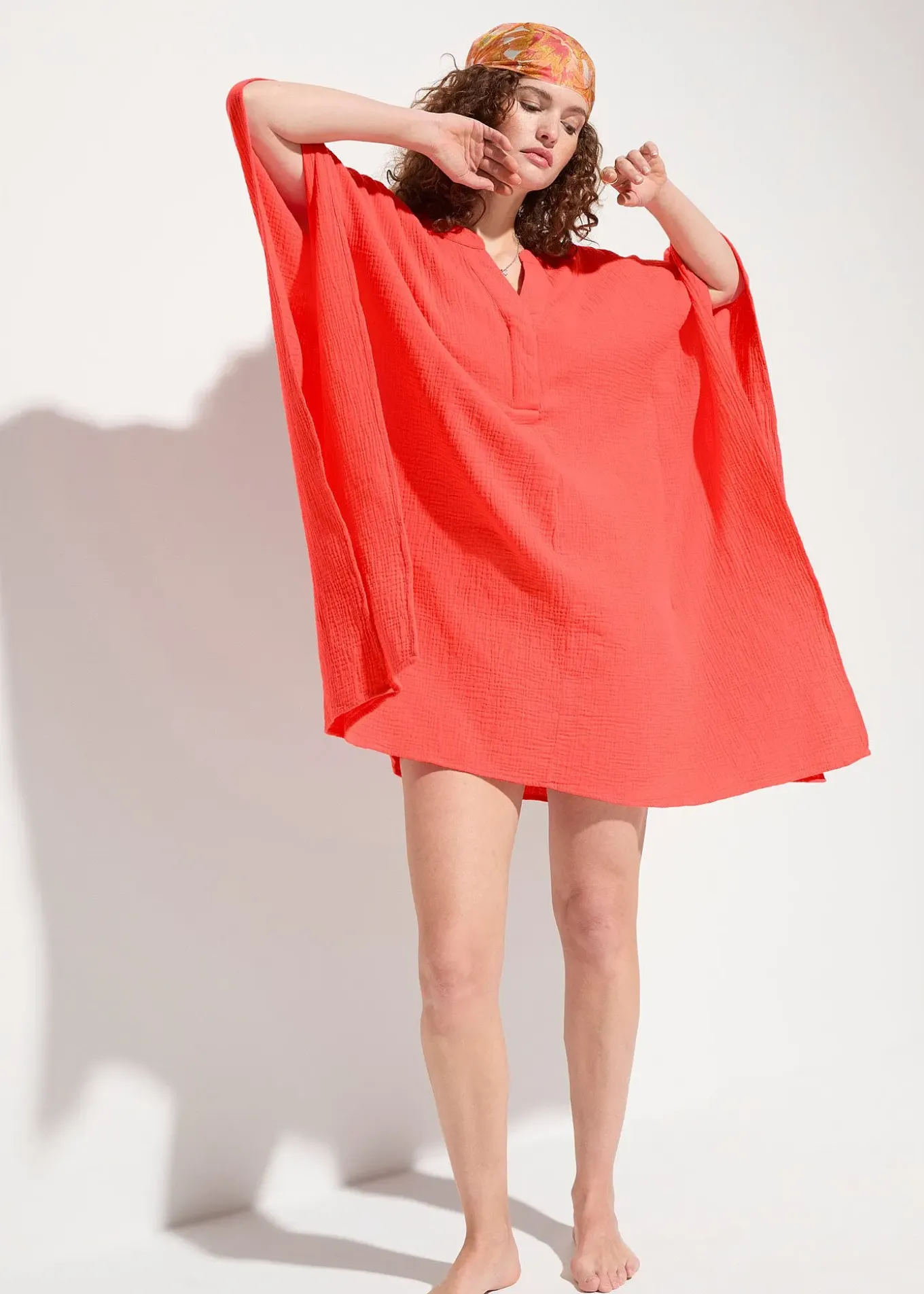 Tunique de plage en gaze de coton