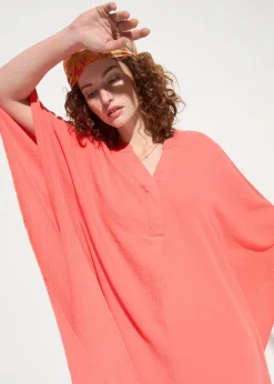 Tunique de plage en gaze de coton