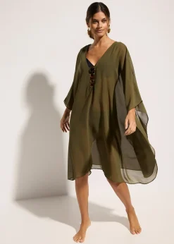 Tunique de plage en mousseline légère