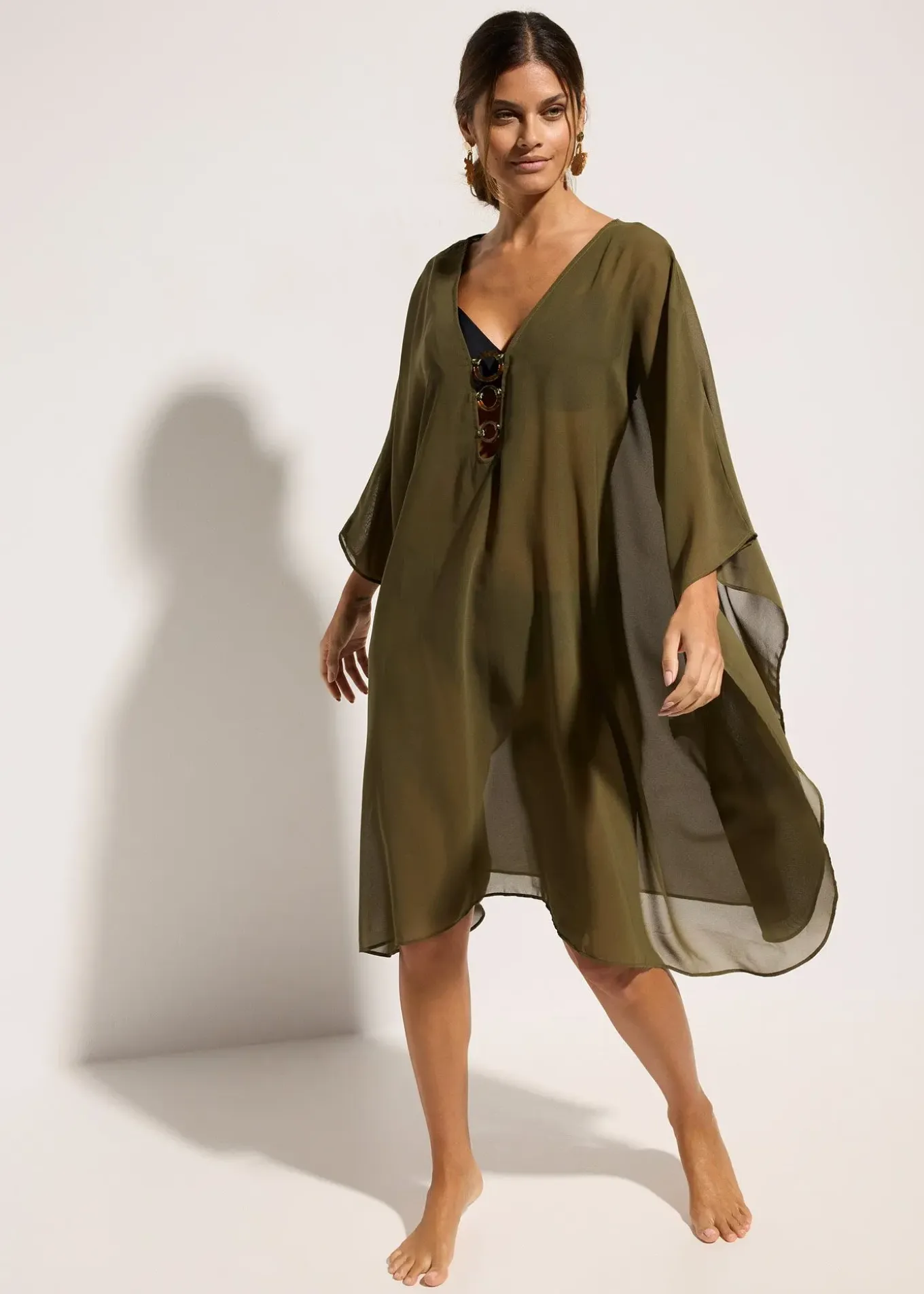 Tunique de plage en mousseline légère