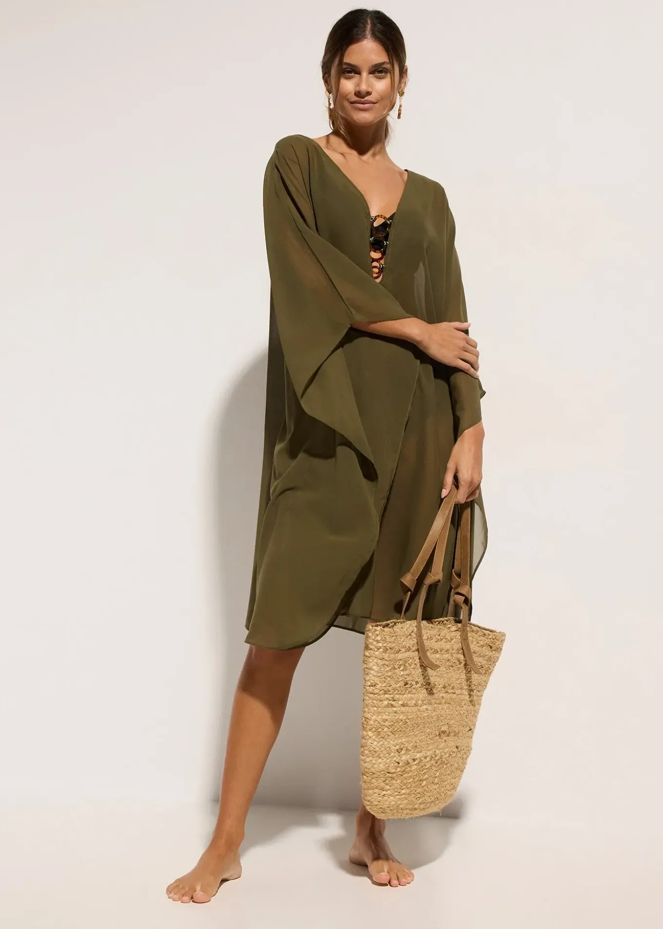 Tunique de plage en mousseline légère