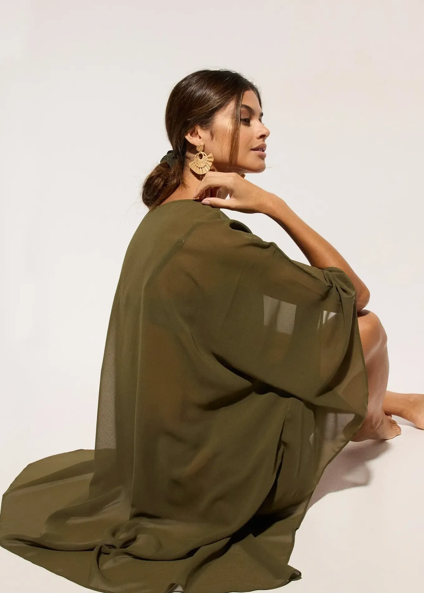 Tunique de plage en mousseline légère