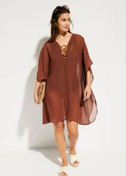 Tunique de plage en mousseline légère