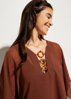 Tunique de plage en mousseline légère