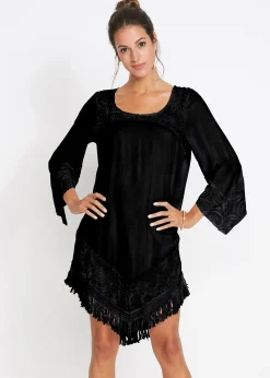 Tunique de plage longue à dentelle