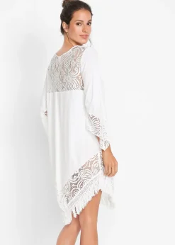Tunique de plage longue à dentelle