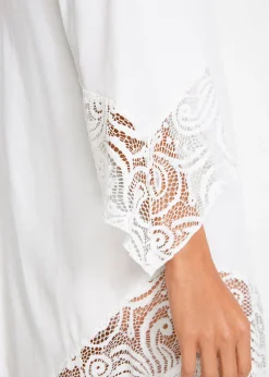 Tunique de plage longue à dentelle
