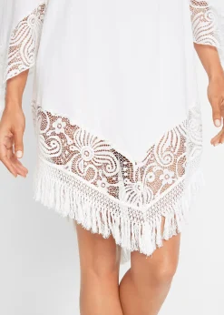 Tunique de plage longue à dentelle