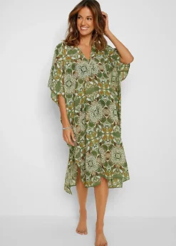 Tunique de plage oversize en crêpe léger