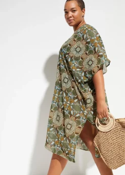 Tunique de plage oversize en crêpe léger