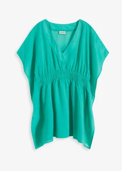 Tunique de plage transparente à col V