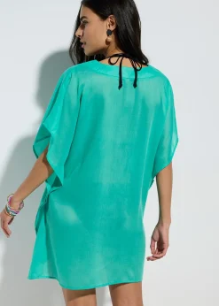 Tunique de plage transparente à col V