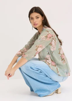 Tunique en crêpe imprimé