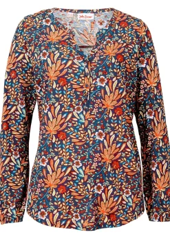 Tunique en jersey imprimée, manches longues