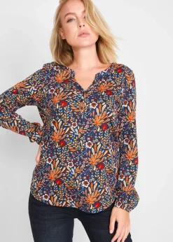 Tunique en jersey imprimée, manches longues