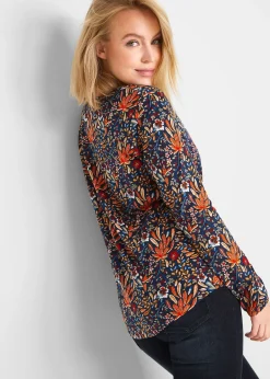 Tunique en jersey imprimée, manches longues