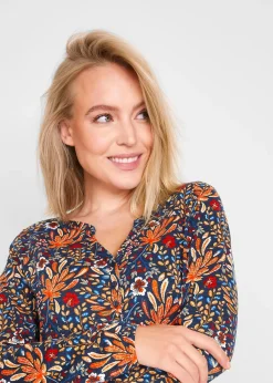 Tunique en jersey imprimée, manches longues