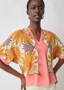 Tunique en soie mélangée