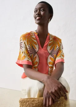 Tunique en soie mélangée