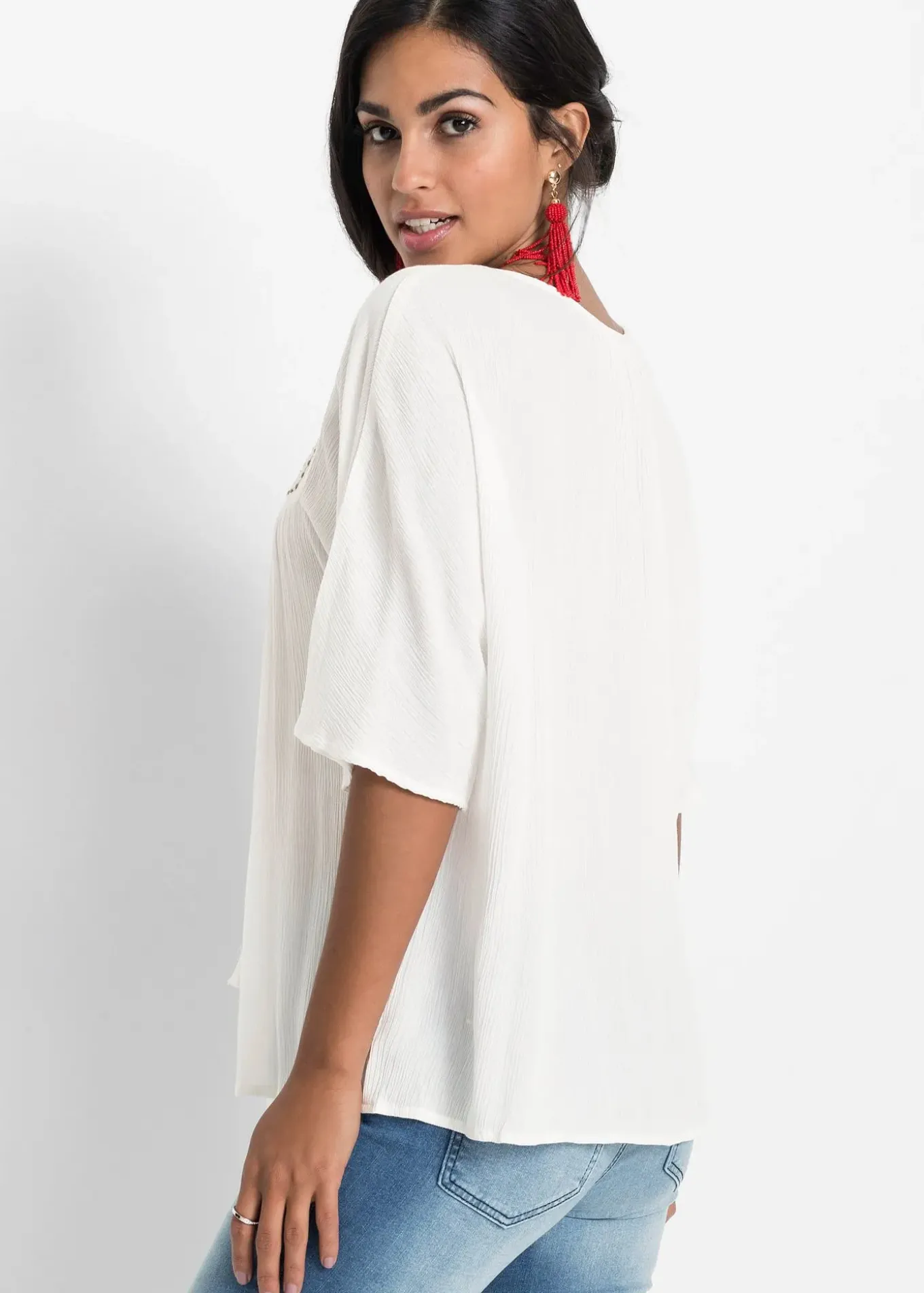 Tunique en viscose effet froissé