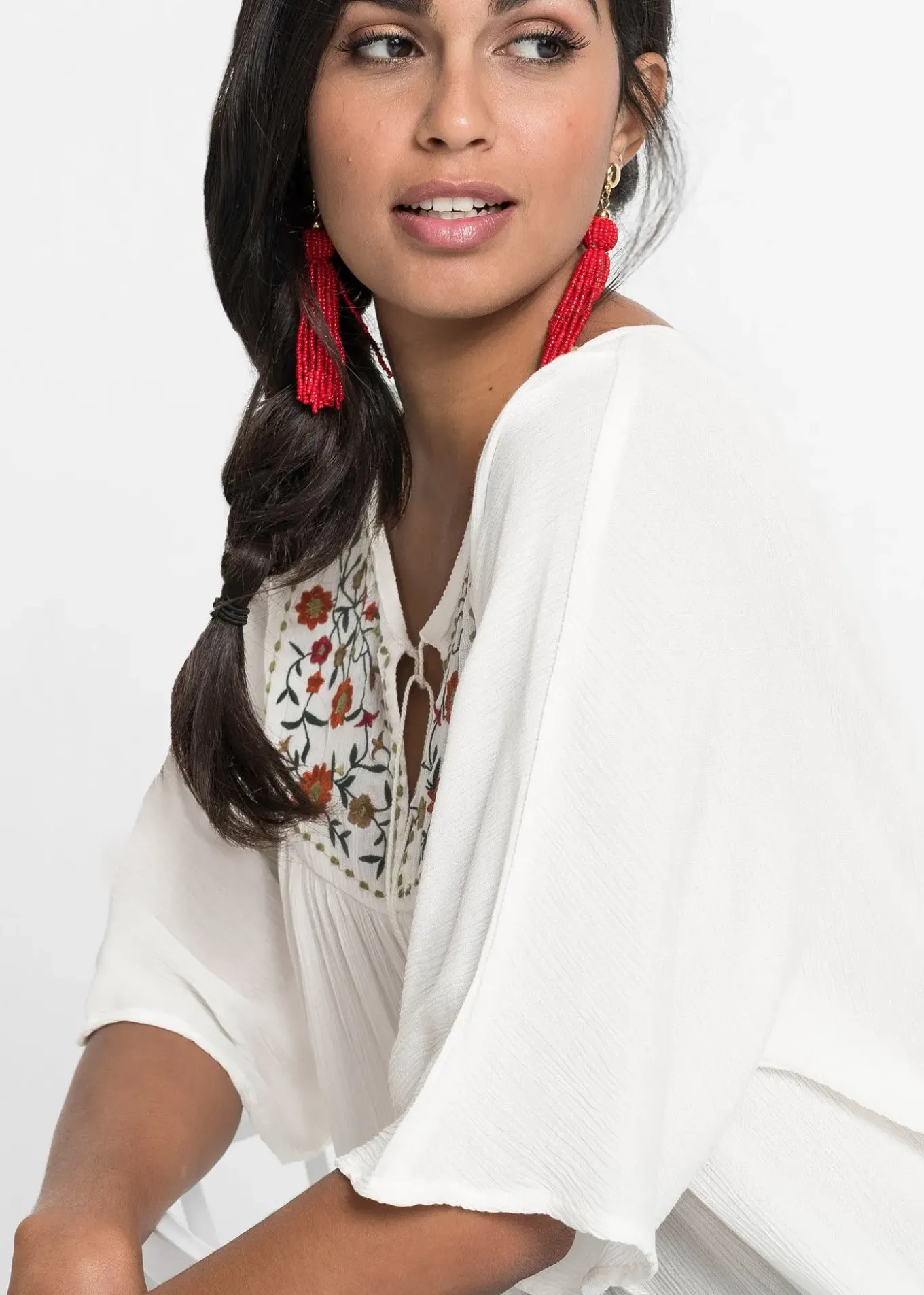 Tunique en viscose effet froissé