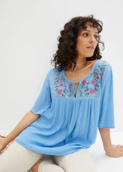 Tunique en viscose effet froissé