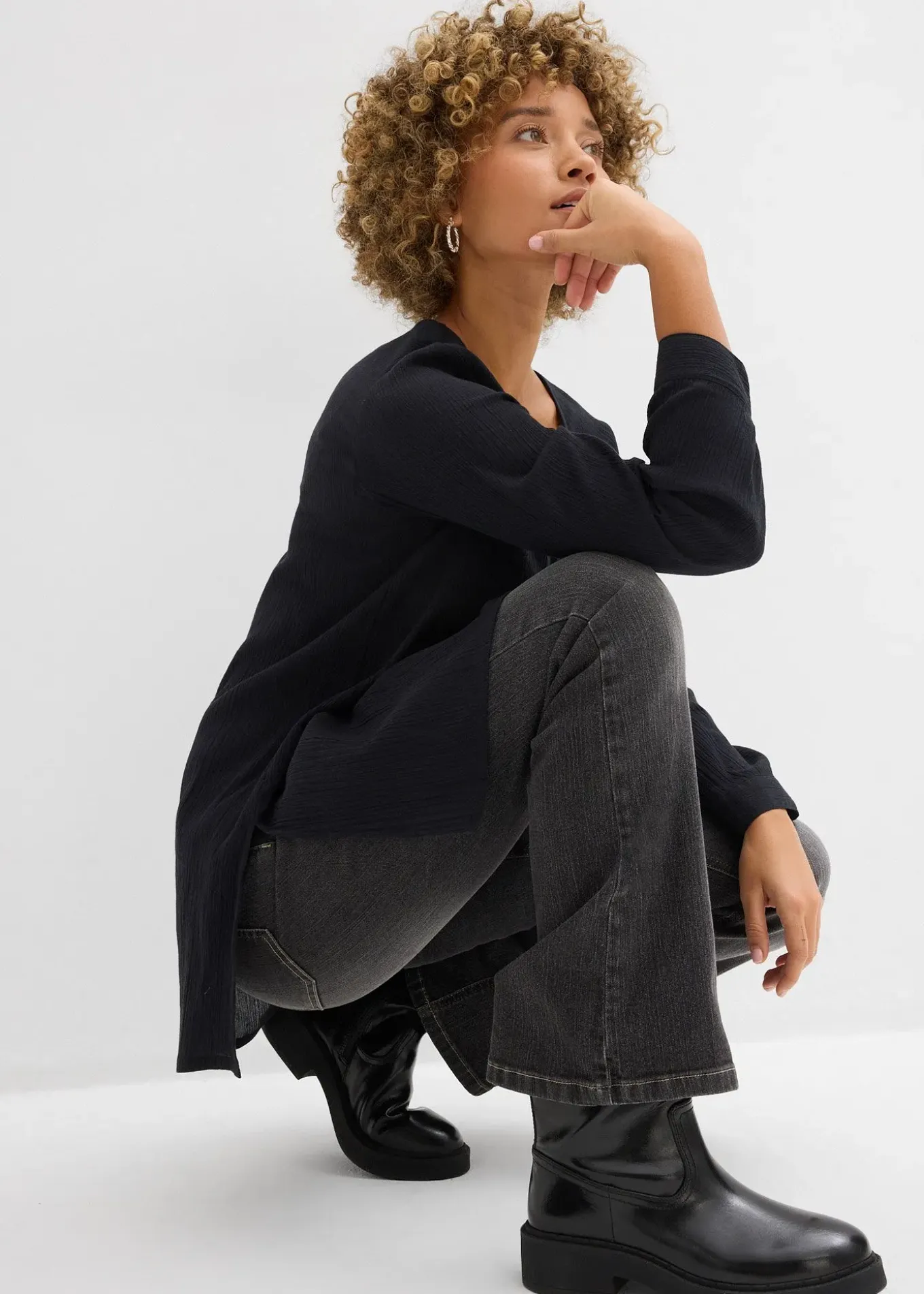 Tunique longue en coton