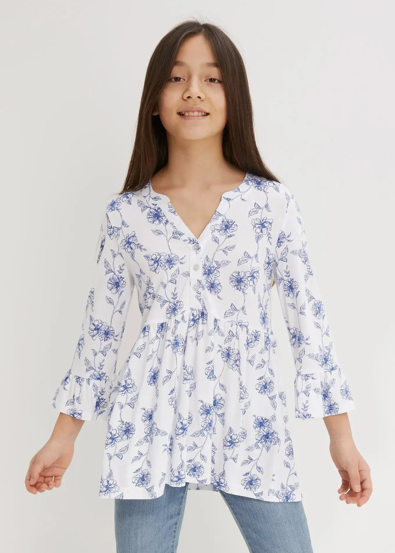 Tunique longue en viscose mélangée