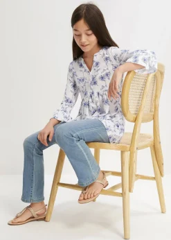 Tunique longue en viscose mélangée