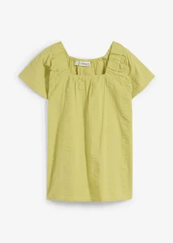 Tunique-blouse en seersucker coton