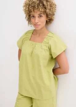 Tunique-blouse en seersucker coton