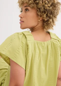 Tunique-blouse en seersucker coton
