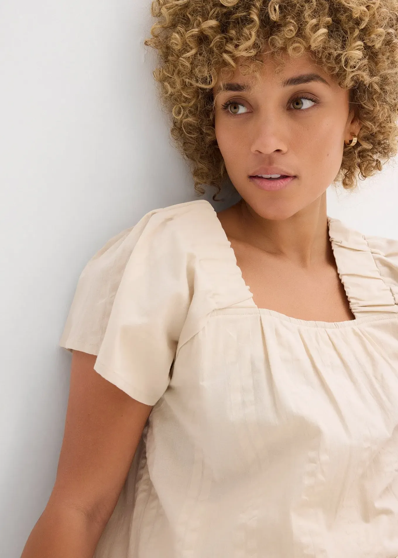 Tunique-blouse en seersucker coton